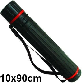 Tubo Telescópico Para Mapas e Projetos 10x090cm Preto